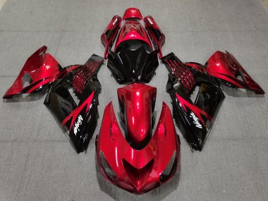 2006-2011 Fuego Rojo & Negro ZX14R Carenado