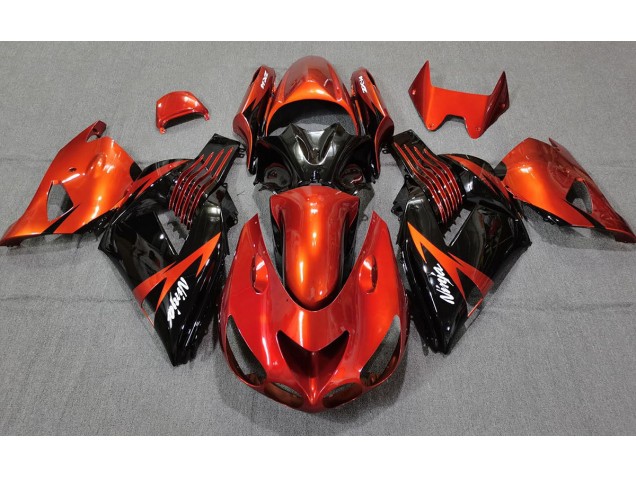 2006-2011 Naranja Quemado Negro ZX14R Carenado