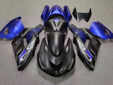 2006-2011 Negro Mate & Azul ZX14R Carenado
