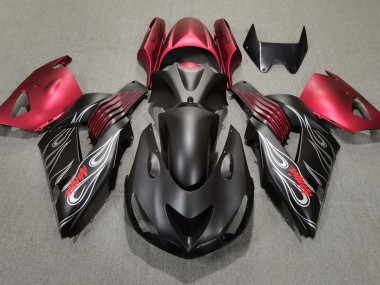 2006-2011 Negro Mate & Rojo ZX14R Carenado