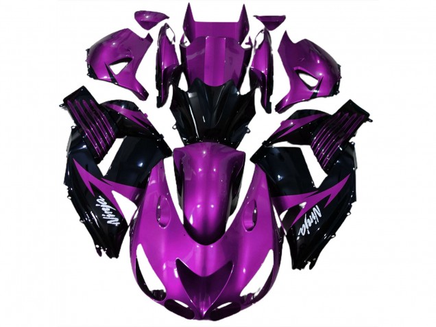 2006-2011 Púrpura Brillante & Negro ZX14R Carenado