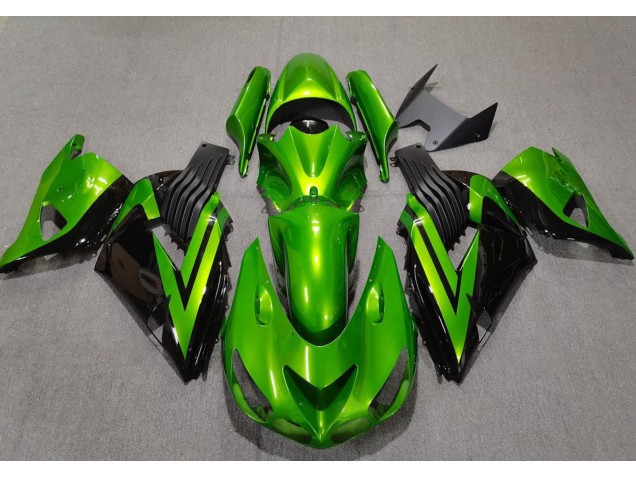 2006-2011 Verde Brillante & Negro ZX14R Carenado