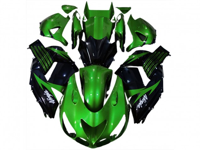 2006-2011 Verde Brillante & Negro ZX14R Carenado