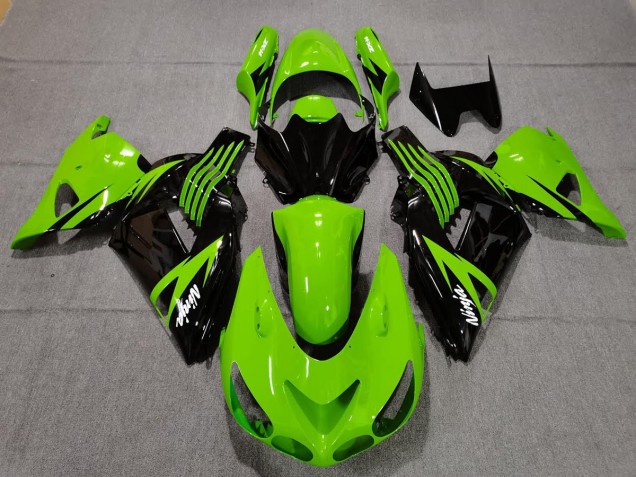 2006-2011 Verde Lima & Negro ZX14R Carenado