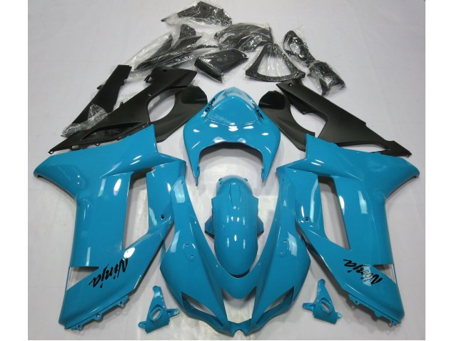 2007-2008 Azul Claro Brillante ZX6R Carenado
