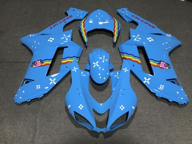 2007-2008 Azul Claro Personalizado ZX6R Carenado