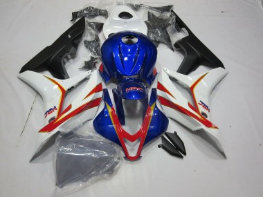 2007-2008 Azul Intenso Blanco & Rojo HRC CBR600RR Carenado