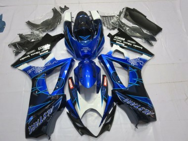 2007-2008 Azul & Negro Corona GSXR 1000 Carenado