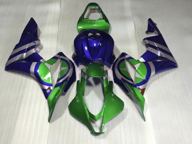 2007-2008 Azul Verde Capitán América CBR600RR Carenado