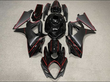 2007-2008 Borde Negro Mate & Brillante & Rojo GSXR 1000 Carenado