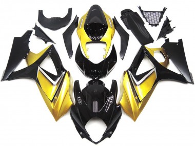2007-2008 Estilo Personalizado OEM Amarillo Dorado GSXR 1000 Carenado