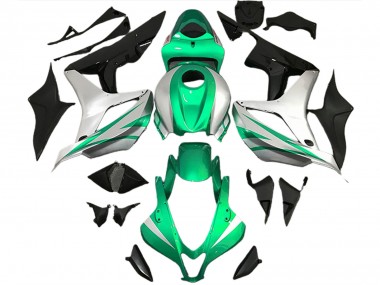 2007-2008 Estilo Verde Brillante & Plateado OEM CBR600RR Carenado