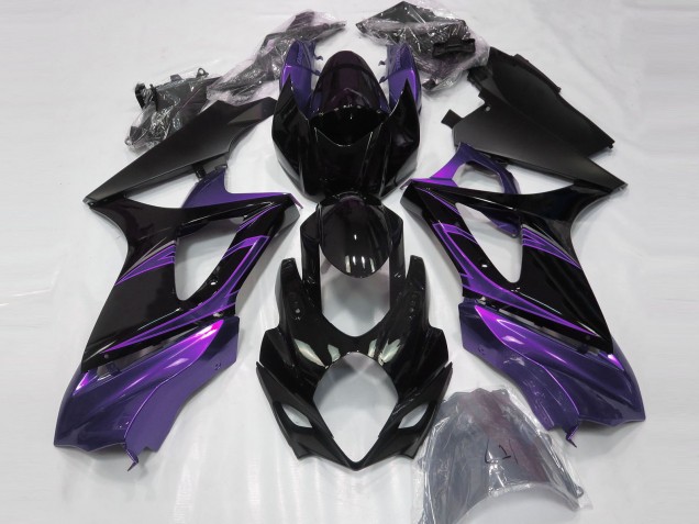 2007-2008 Morado Humor & Negro Brillante GSXR 1000 Carenado