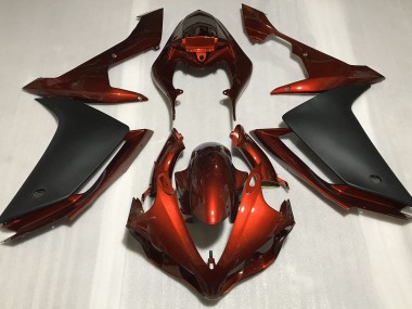 2007-2008 Naranja Oscuro Brillante & Negro R1 Carenado