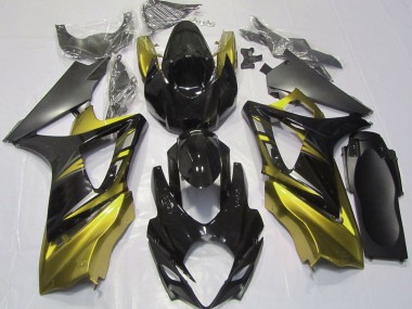 2007-2008 Negro Brillante & Amarillo GSXR 1000 Carenado