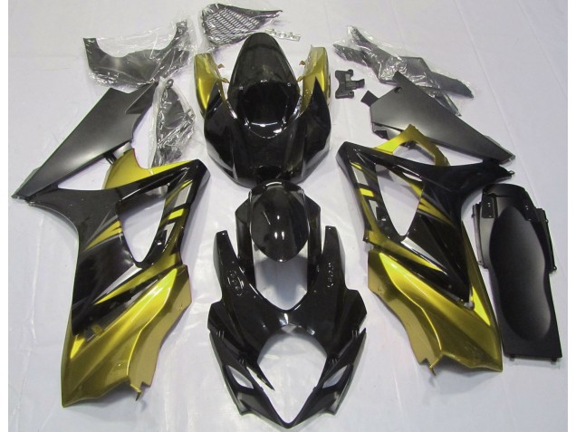 2007-2008 Negro Brillante & Amarillo GSXR 1000 Carenado