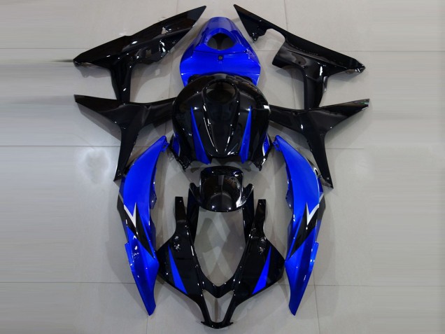 2007-2008 Negro Brillante & Azul CBR600RR Carenado