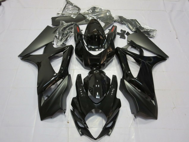 2007-2008 Negro Brillante & Mate GSXR 1000 Carenado