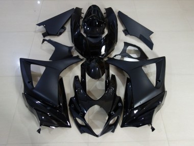 2007-2008 Negro Brillante & Mate Liso GSXR 1000 Carenado