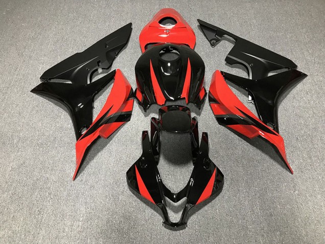 2007-2008 Negro Brillante & Rojo CBR600RR Carenado