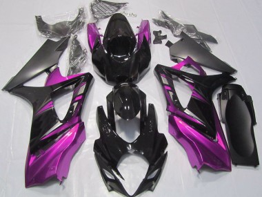2007-2008 Negro Brillante & Rosa GSXR 1000 Carenado
