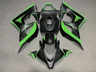 2007-2008 Negro Mate & Verde CBR600RR Carenado