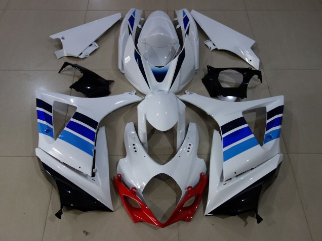2007-2008 OEM Estilo Azul & Blanco GSXR 1000 Carenado