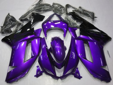 2007-2008 Púrpura Brillante & Negro ZX6R Carenado
