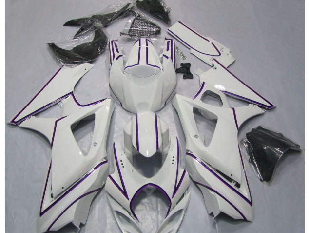 2007-2008 Raya Pin Púrpura Blanco Brillante GSXR 1000 Carenado