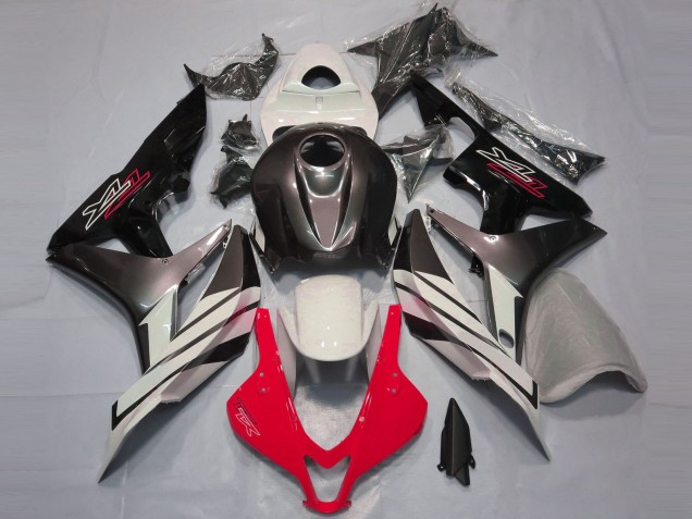 2007-2008 Rojo Blanco & Gris CBR600RR Carenado