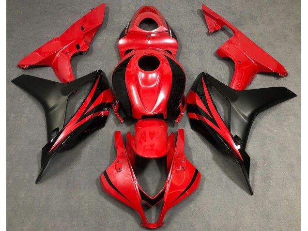 2007-2008 Rojo Perla & Negro CBR600RR Carenado