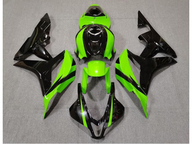 2007-2008 Verde Lima & Negro CBR600RR Carenado