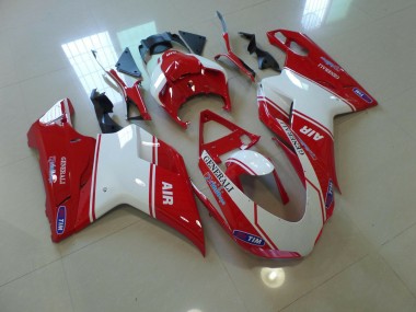 2007-2014 Air Rojo & Blanco Ducati 848 1098 1198 Carenado