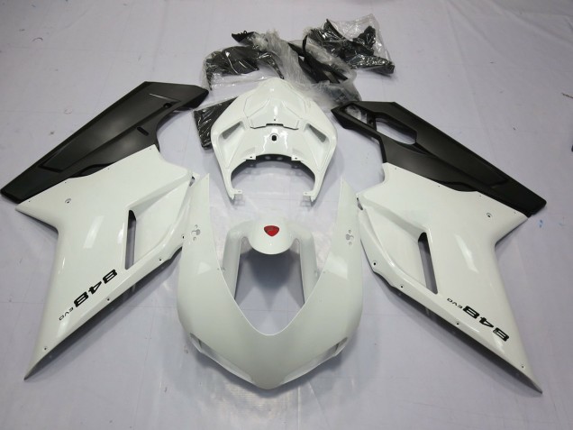 2007-2014 Blanco & Negro 848 Ducati 848 1098 1198 Carenado