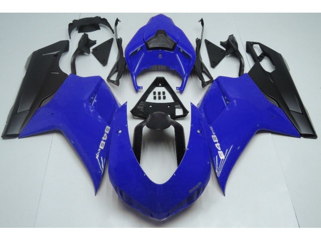 2007-2014 Brillante Azul & Negro Ducati 848 1098 1198 Carenado