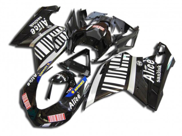 2007-2014 Negro Alice Ducati 848 1098 1198 Carenado