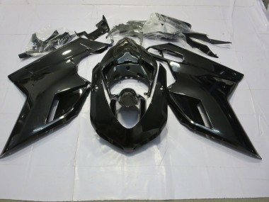 2007-2014 Negro Brillante Ducati 848 1098 1198 Carenado