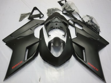 2007-2014 Negro Mate Ducati 848 1098 1198 Carenado