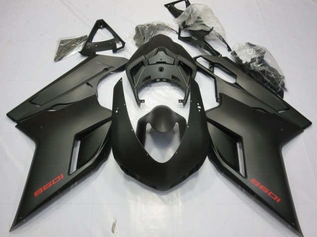 2007-2014 Negro Mate Ducati 848 1098 1198 Carenado