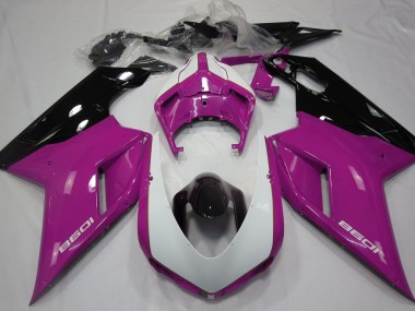 2007-2014 Rosa Brillante & Blanco Ducati 848 1098 1198 Carenado