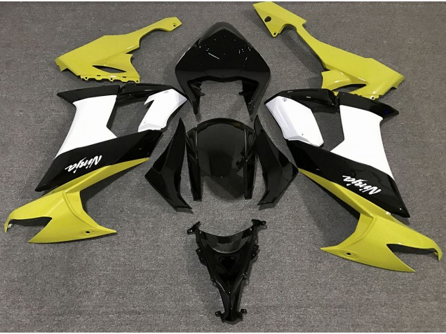 2008-2010 Amarillo Brillante Blanco & Negro ZX10R Carenado