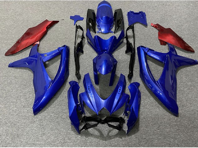 2008-2010 Azul Oscuro & Rojo GSXR 600-750 Carenado
