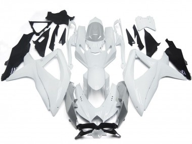2008-2010 Blanco Brillante Con Plata GSXR 600-750 Carenado