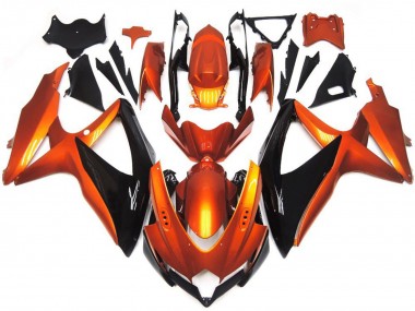 2008-2010 Bronce Naranja & Negro GSXR 600-750 Carenado