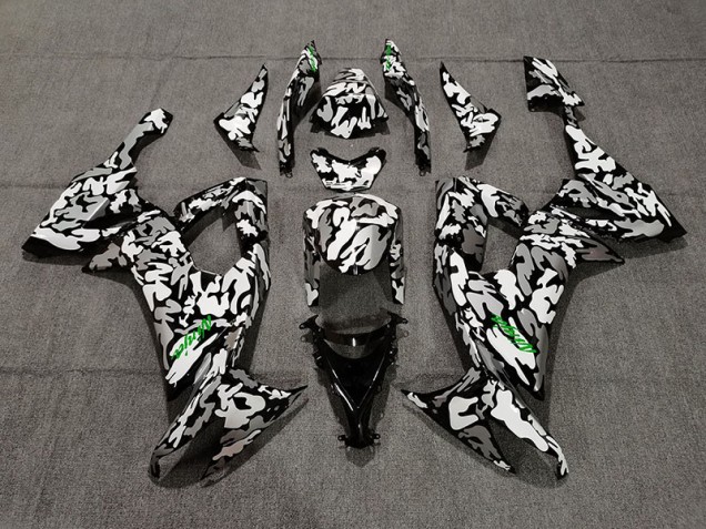 2008-2010 Camuflaje & Logotipo Verde ZX10R Carenado