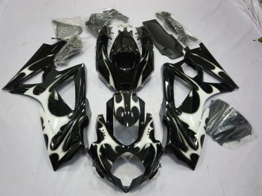 2008-2010 Diseño En Blanco & Negro GSXR 600-750 Carenado