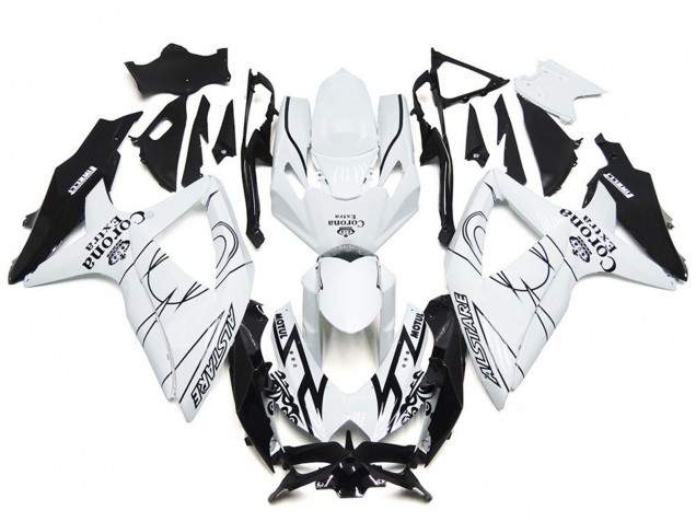 2008-2010 Personalizado Corona Especial Con Blanco GSXR 600-750 Carenado