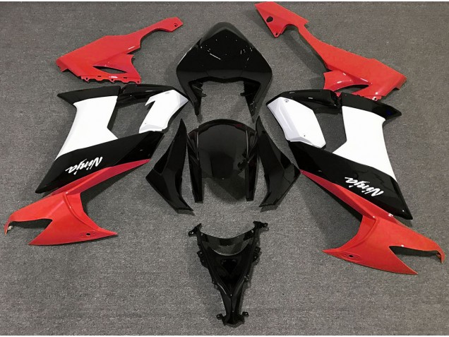 2008-2010 Rojo Brillante Blanco & Negro ZX10R Carenado