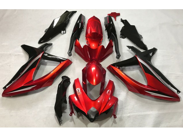 2008-2010 Rojo Brillante GSXR 600-750 Carenado