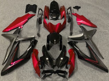 2008-2010 Rojo Brillante & Verde R GSXR 600-750 Carenado